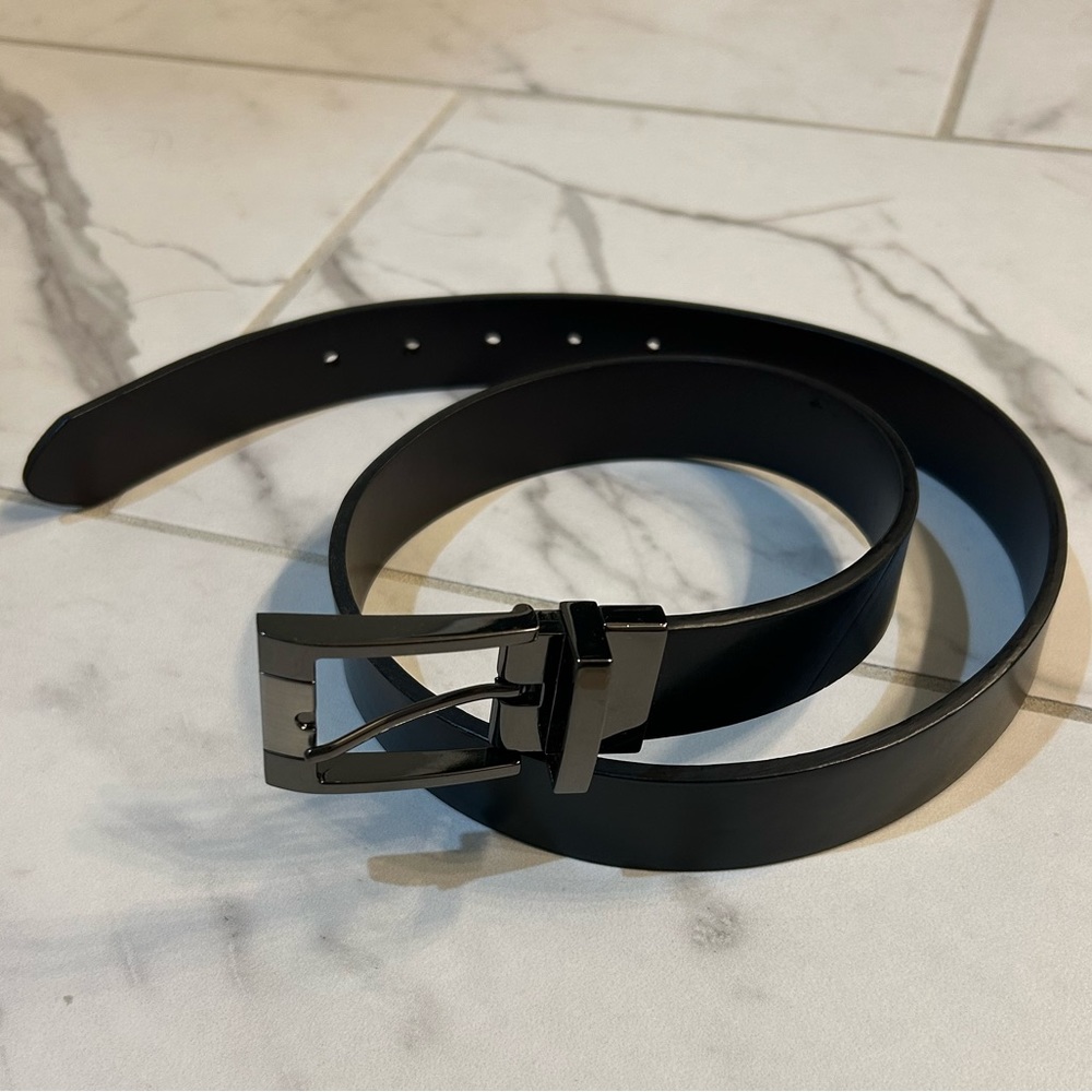 Leather Black/Brown Reversible Belt